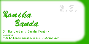 monika banda business card