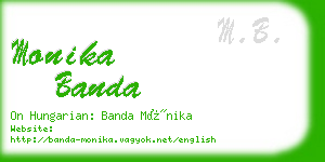 monika banda business card